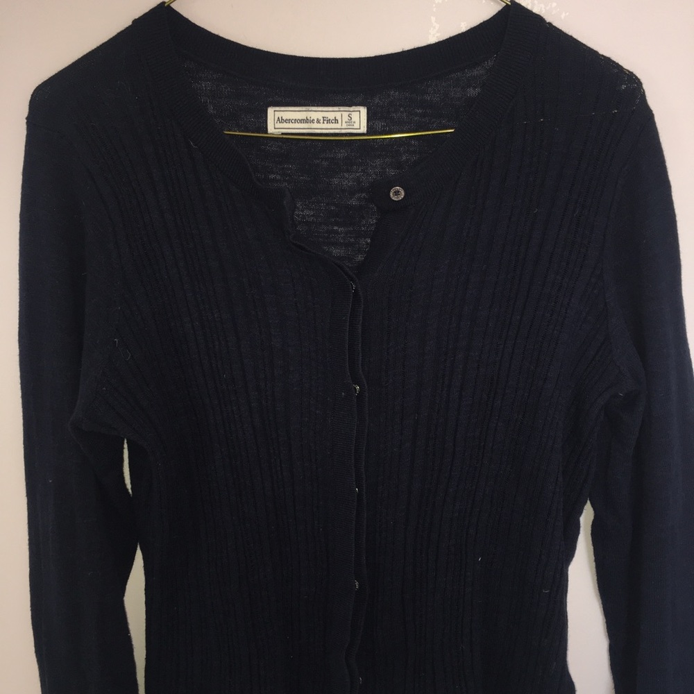 Abercrombie navy mini cardigan
